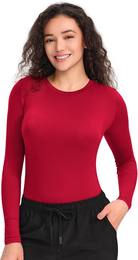 COZYFIT Scrub Undershirts Long Sleeve Women - Underscrub Comfort Tee