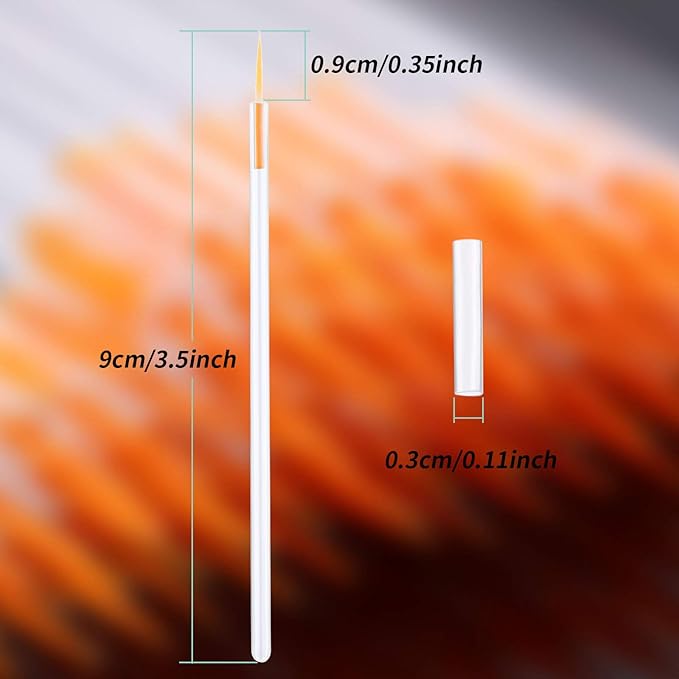 eBoot 100 Pack Disposable Eyeliner Brush Applicator Cosmetic Eye Wands Makeup Tool (Clear)