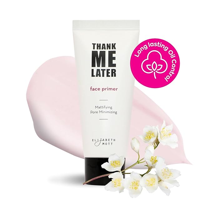 Elizabeth Mott Thank Me Later Primer & Setting Spray Bundle – Oil-Control Face Primer for Smooth, Matte Finish & Hydrating Setting Spray with Niacinamide for Dewy, Long-Lasting Makeup – 30g + 95ml