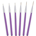 Maitys 6 Pcs Eyeliner Brushes Fine Point Thin Eye Makeup Gel Eyeliner Brush Water Activated Graphic Cosmetic Liner Wands for Eyes Makeup Tools(Vivid Style)