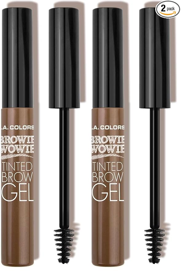 L.A. Colors Tinted Brow Gel, Soft Brown, 1 Ounce (Pack of 2)