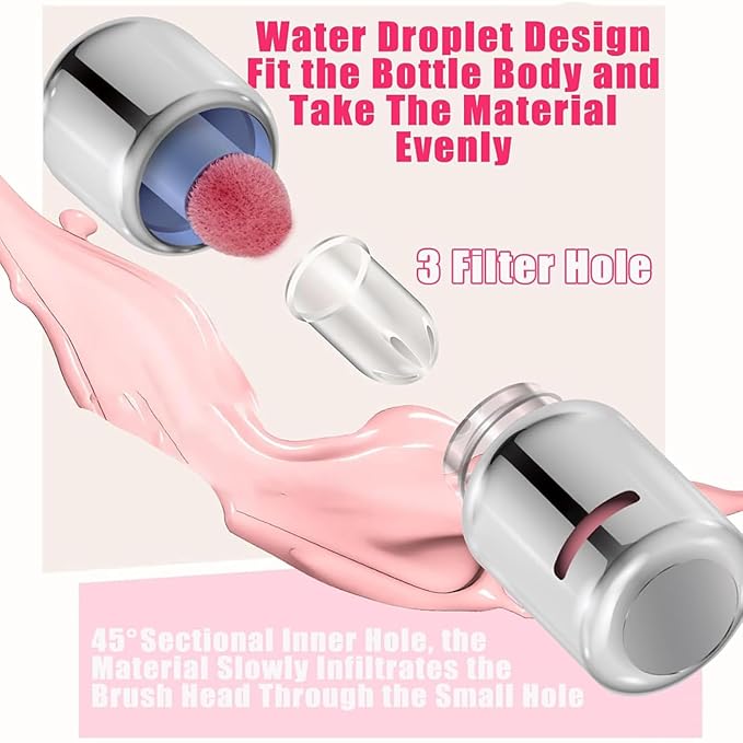 Aztk Liquid Blush, Jelly Color Liquids Blushes with Sponge Head, Matte Nude Makeup Blusher Cream, Lasting, Lightweight, All-day Moisturizing and Smooth, Self-Contained Brush, Portable Makeup (JC01)