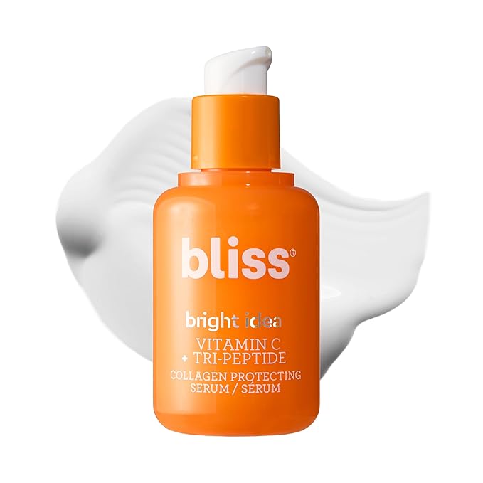 Bliss Serum and Eye Cream 2pc Set: Bliss Bright Idea Vitamin C + Tri-Peptide Brightening Serum - 1 Fl Oz - Hydrating Illuminating Face Cream with Peptides and Eye Do All Things Hydrating Eye Cream