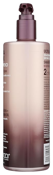 GIOVANNI 2chic Ultra-Sleek Shampoo - Brazilian Phyto-Keratin & Moroccan Argan Oil, Anti-Frizz Formula, Coconut, Shea Butter, Pro-Vitamin B5, Color Safe, Paraben Free - 24 oz
