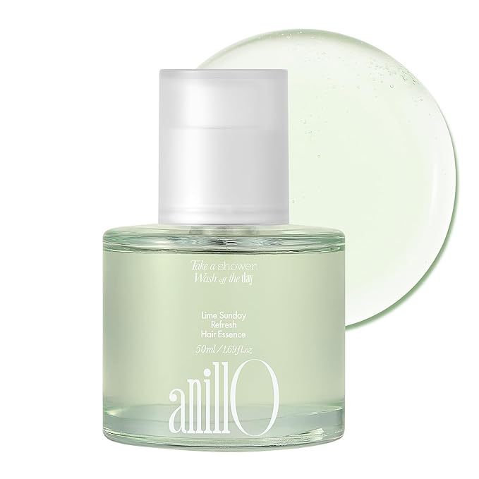 ANILLO Sunday Refresh Lime Hair Essence with Vitamin C, Tea Tree Leaf Oil, and Green Mint - Enhancing Hair Vitality, Citrus Scent, Paraben-Free (50ml / 1.69 fl. Oz)