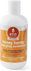 Oyin Handmade Honey Hemp Detangling & Moisturizing Conditioner | Hemp Seed Oil, Pure Honey & Silk Protein | For Coily, Curly & Natural Hair | 8.4 oz