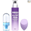 UCANBEMAKEUP Long Lasting Makeup Setting Spray Kit- 6.76 Fl oz Hydrating Matte Finish Mist Lightweight Face Make up Fixer +Travel Size Spray Bottle+Sponge Puff Makeup Set