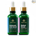 Facial Skin Care Set, Brightening, Firming, Hydrating, Dry Face, Dermatologist Tested - Retinol Serum and Hydrating Hyaluronic Acid - Skin Care Kit, 2 count of 1 Fl Oz