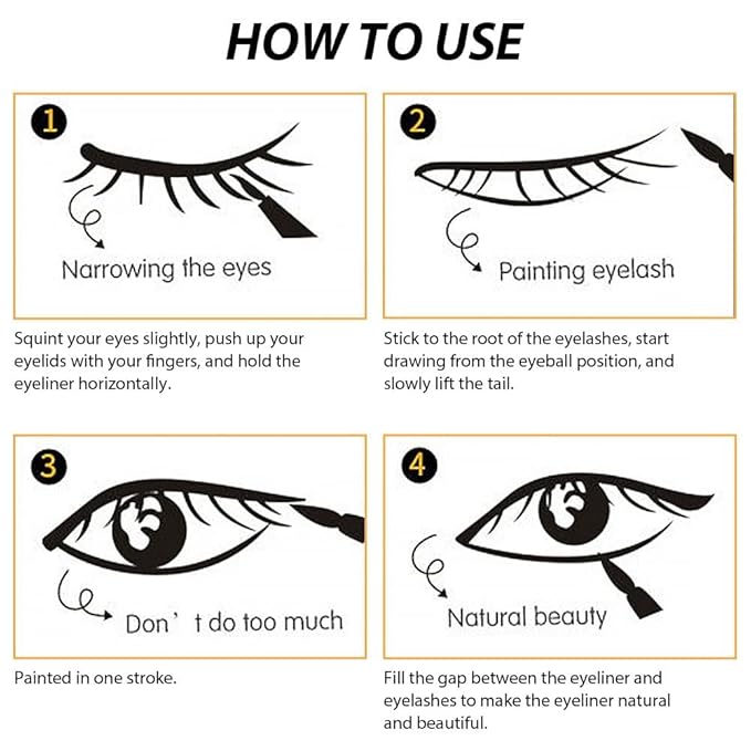 WanTuoluo 12-Pieces Matte Liquid Eyeliner Pens Set, Eye Ink Liner Makeup, Quick Drying, Smudge-Resistant, Vegan Formula (Pack of 12) (Black)