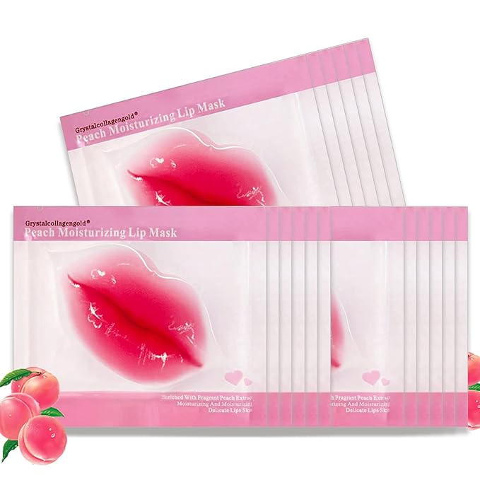 30 PCS Collagen Lip Mask Crystal Mouth Care Gel Pads for Moisturizing & Reducing Chapped, Smoothing Fine Lines-Lip Patches for Firms & Hydrate and Plump