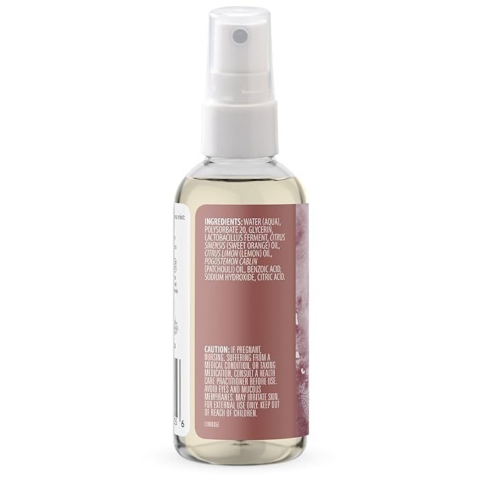 Aura Cacia Patchouli and Sweet Orange Aromatherapy Mist - Body and Room Spray with Pure Essential Oils for Refreshing, Soothing Aromatherapy | 4 Fl Oz (Pack of 1)