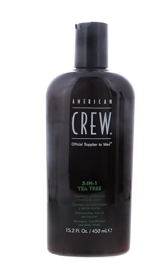 American Crew 3-in-1 Tea Tree Shampoo, Conditioner, and Body Wash 15.2 Ounces by AMERICAN CREW