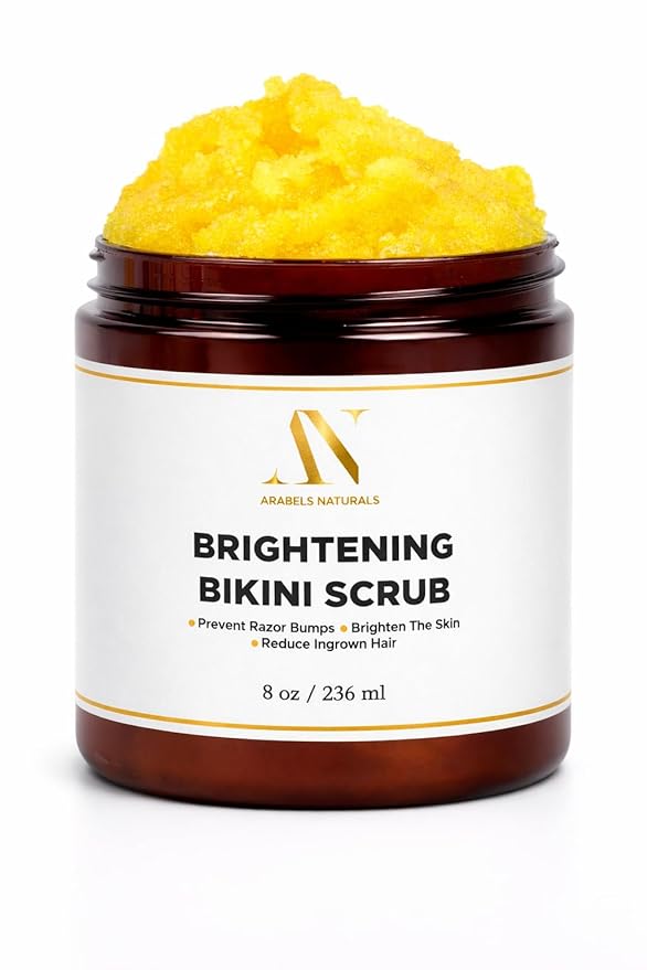 Bikini Area Exfoliator Exfoliating Body Scrub, Brightening Body Exfoliator Exfoliating Scrub, Bump Eraser KP Body Exfoliant Shower Scrub Ingrown Hair Treatment Razor Bump Treatment Body Scrubs 8 OZ