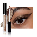 SUAKE Liquid Sparkling Glitter Eyeshadow Stick Pack - High Pigment Shimmer Metallic Eye Shadow, Long-Lasting, White Blue Black Gold Purple Bold Colors,Quicking-Dry (10#-Dark Gray, Pack of 1)