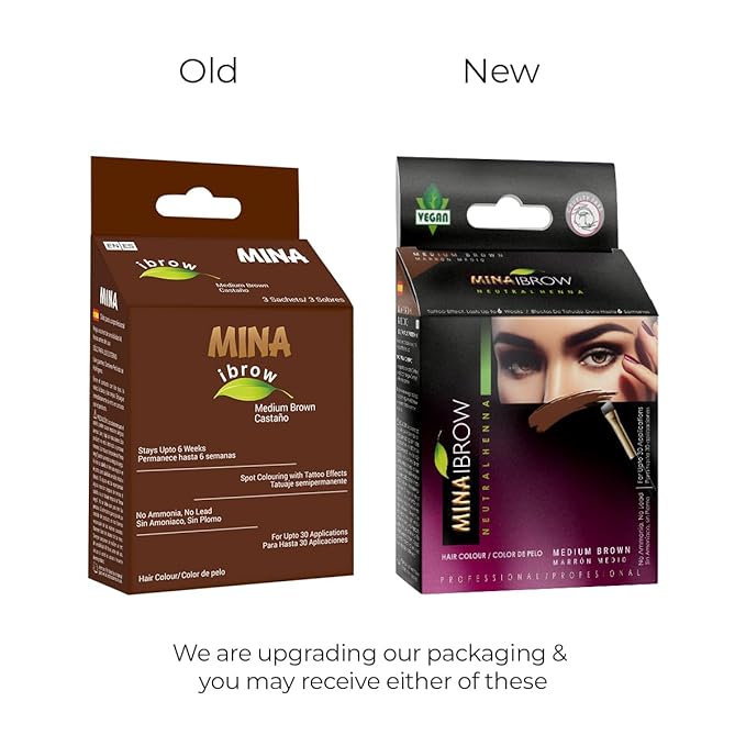 MinaiBrow Instant Hair Dye Kit Medium Brown | Natural Spot Coloring Tinting Powder with Brush, Water & Smudge Proof | 100% Grey Coverage Upto 30 Applications