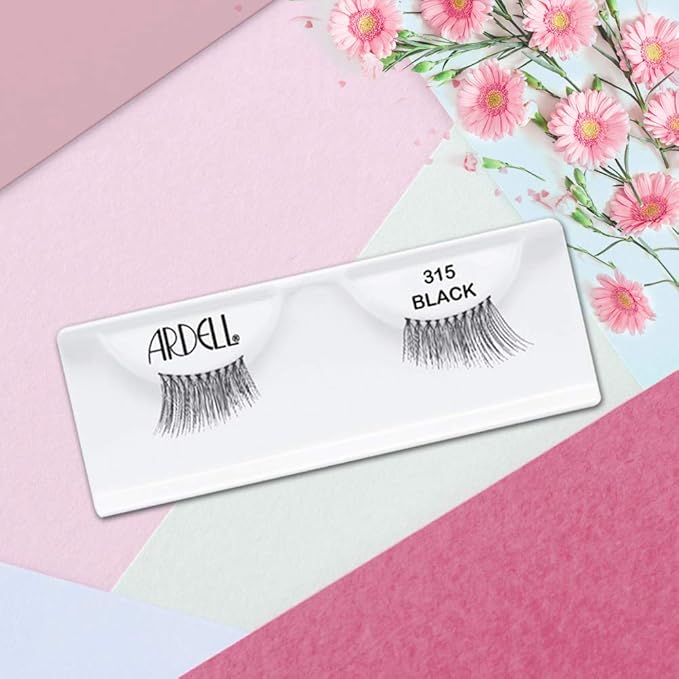 Ardell Accent Half Lashes 315 - Natural Looking Cat Eye for Everyday Wear, 4 Pack