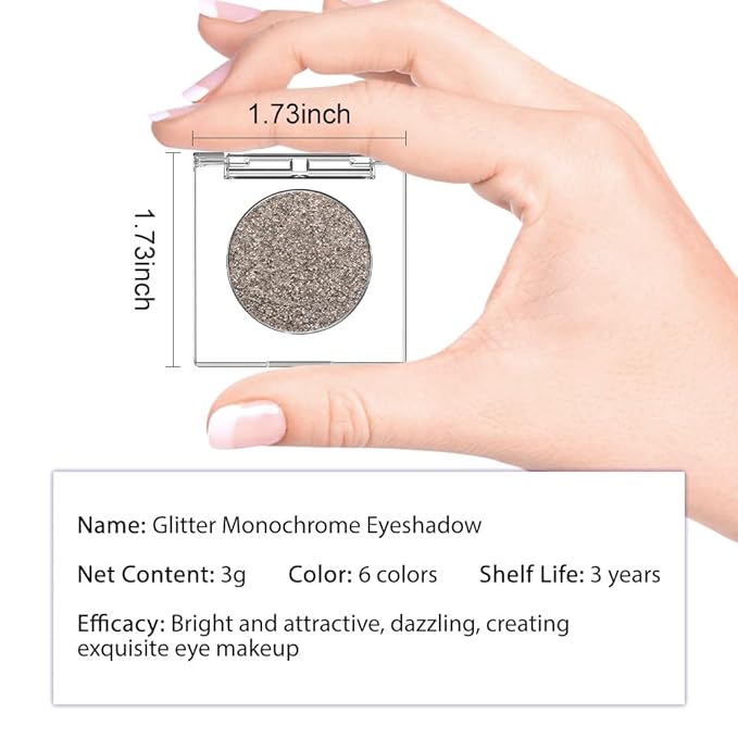 CAKAILA Taupe Gray Brown Monochrome Shimmer Eyeshadow Palette Makeup,Long Lasting Naturing-Looking Lightweight Glitter Single Eyeshadow,Neutral Powde Eye Shadow for Older Women