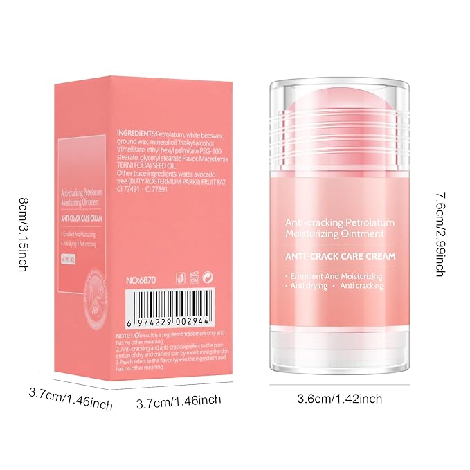 Crack Feet Prevention Stick, Moisturizing and Hydrating Foot and Hand Balm, Remove Dead Skin Softening and Nourishing Anti-Cracking Foot Cream for Feet Elbows Knees(1 PC, Pink)
