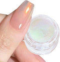 Unicorn Chrome Nail Powder Sunset Glow Mirror Effect Lemon Glow Mermaid Nail Glitter Pigment Powder Aurora Gold Chrome Powder for Nails Design Manicure Nails Supplies