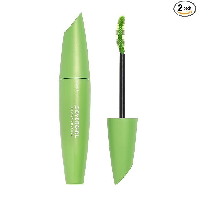 COVERGIRL Clump Crusher Mascara, 20X More Volume, Double Sided Brush, Long-Lasting Wear - 800 Very Black (Pack of 2)