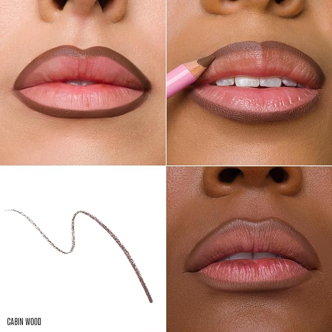 Jeffree Star Cosmetics Velour Lip Liner, Creamy Formula, Satin Finish, Long-Lasting, Peptide Complex, Mineral Oil-Free, Vegan & Cruelty-Free (Cabin Wood)