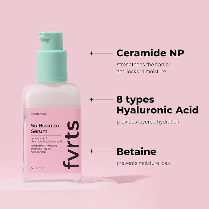 Su Boon Jo Serum with Ceramide NP/Hyaluronic Acid, Korean Face Serum for Hydration & Glow Skin Barrier Care, Lightweight Serum for Dry and Oily Skin