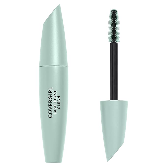 CoverGirl Lash Blast Clean Volume Mascara, Vegan Formula, Volumizing, Smudge-Proof, Black Brown, 1 Count
