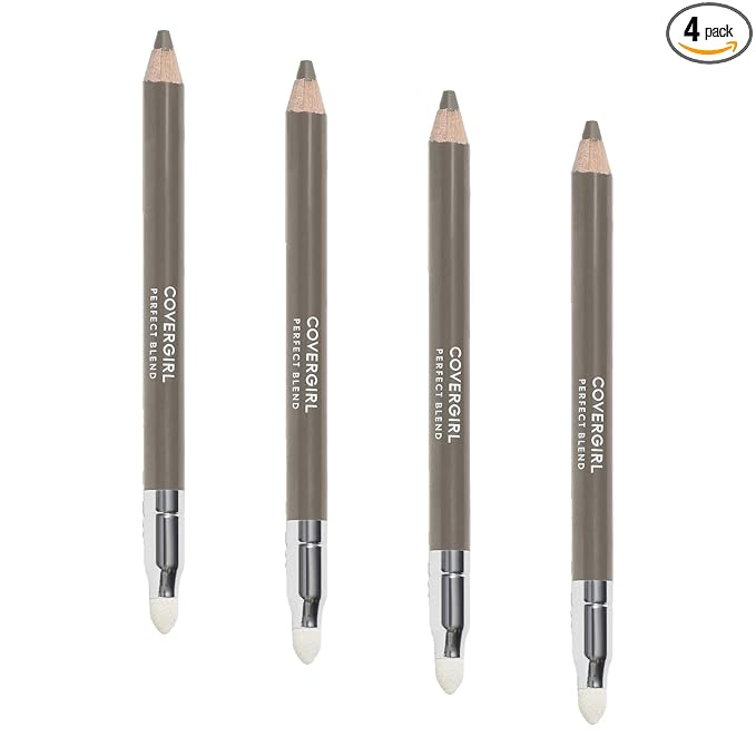 COVERGIRL Perfect Blend Eyeliner Pencil, Smoky Taupe 130 (1 Count) (Packaging May Vary) Eyeliner Pencil with Blending Tip (Pack of 4)