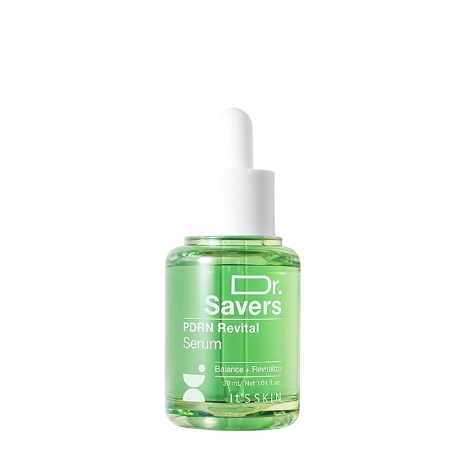 Dr. Savers PDRN Revital Face Serum, 1.01 Fl Oz, Rejuvenating Skin Barrier & Firming Care with Mugwort-Derived PDRN Face Serum, Ceramide & PHA, Healthy Glow, Personalized Korean Skincare