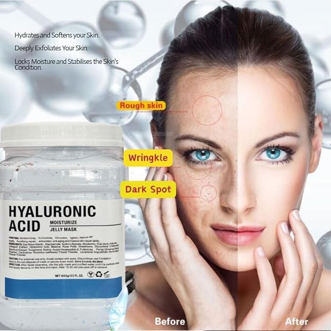 Hyaluronic Acid Jelly Mask – Professional Gel Face Mask for Facials, Vajacial Mask Treatment, Mascarilla Hiroplastica Facial, Hydrating Skincare Mask