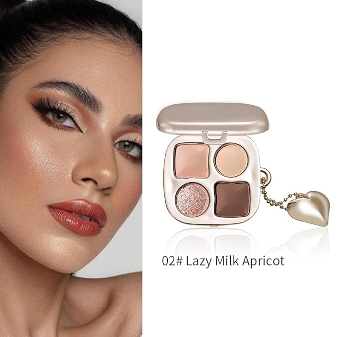 Neutral Pink Brown Eyeshadow Palette, Soft Glam Eye Shadow with Matte Rose, Champagne Shimmer & Cocoa Brown, Blendable Natural Daily Makeup, Long Lasting Lightweight Eye Makeup, Sombra de Ojos 02