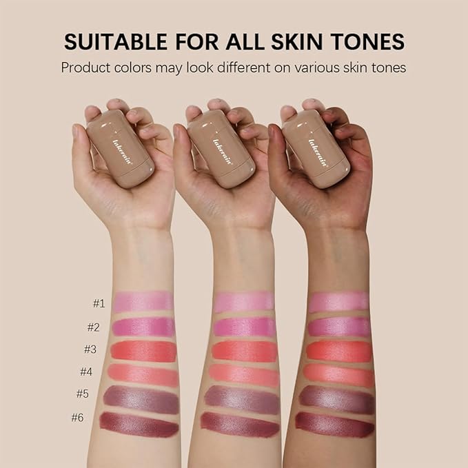 Cream Blush stick, Natural-Looking Matte Finish Makeup Blush stick, Hydrating Long Lasting Lightweight Blendable Blush for cheeks (#2 Bright Pink, 1 PC)