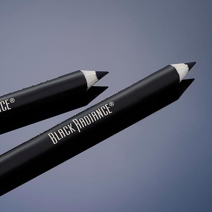 Black Radiance Twin Pack Eyeliner Pencil, Creamy Dual-Purpose Formula for Eyes & Brows, Intense Black Pigments, Long-Lasting Definition - Truly Black
