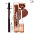 Erinde Lip Combo Set, Brown Lip Liner and Gloss Set, Nude Ombre Makeup, Lip Kit With Lip Liner and Gloss, High Shine Hydrating Lip Oil Non Sticky Finish, Waterproof Lipstick Pencil with Sharpener