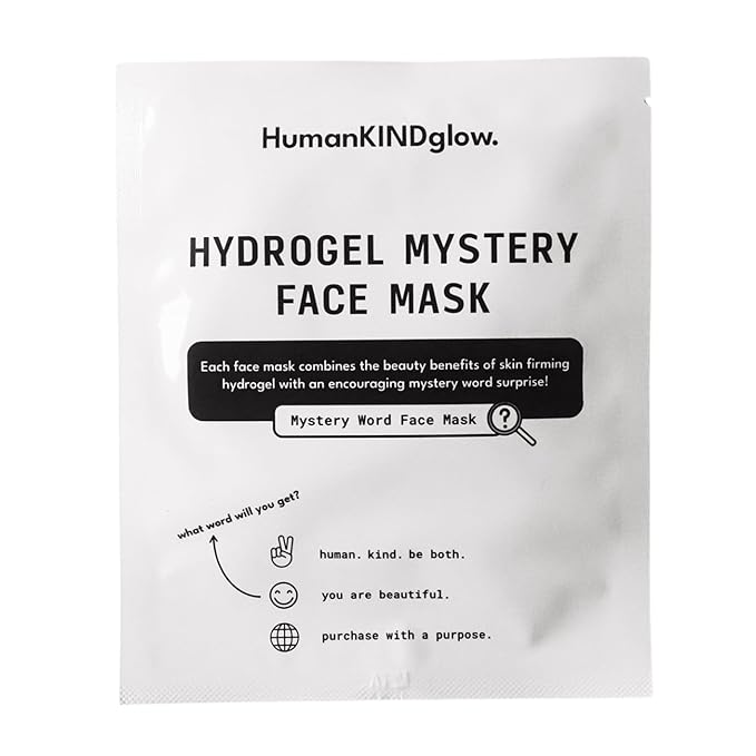 HumanKINDglow Hydrogel Face Mask – Hydrating Overnight Korean Facial Mask for Firming, Tightening & Radiant Skin | Clean, Vegan | Includes a Hidden Affirmation for Inner Glow