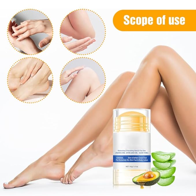 Cecurpo Hydrating and Anti-Cracking Foot Cream, 2026 Upgraded Moisturising and Soothes Cracking and Dryness Foot Cream, Foot Lotion Heel Stick Renews and Hydrates Dry and Cracked Feet and Hand (1)