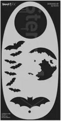 Stencil1FX - Bats and Moon Eye Makeup Stencil - for Costumes, Dress Up, Halloween, Cosplay, Face Painting, Raves, Festivals, Parades, Parties