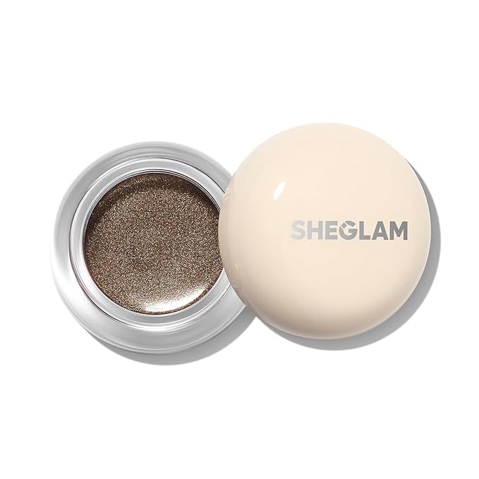 SHEGLAM Starstruck Cream Eyeshadow Pot High Pigment Long-lasting Shimmer Single Eyeshadow-Sable