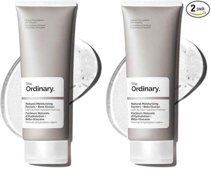 The Ordinary Natural Moisturizing Factors + Beta Glucan,Lightweight Gel Moisturizer for All-Day Hydration,3.4 Fl Oz,(Pack of 2)