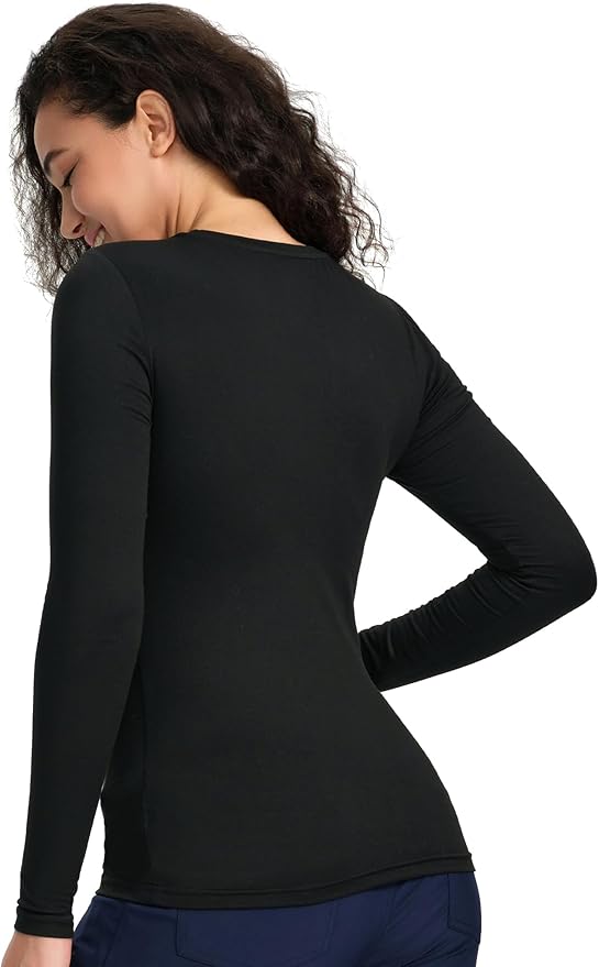 COZYFIT Scrub Undershirts Long Sleeve Women - Underscrub Comfort Tee