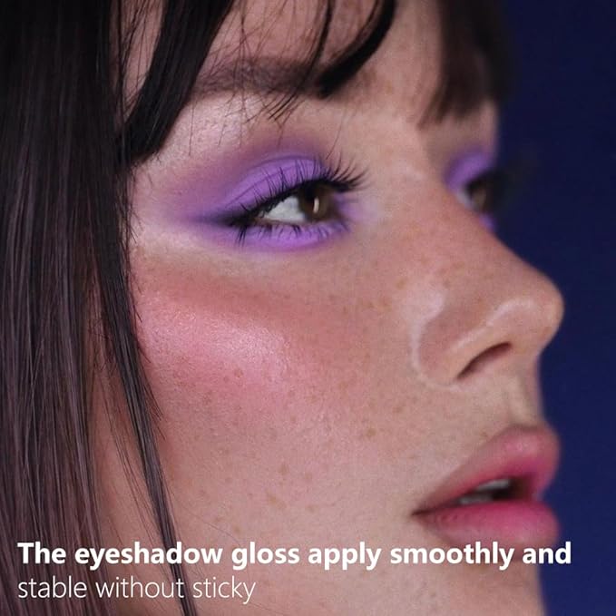 6 Pcs Colorful Matte Liquid Eyeshadow Eyeliner Set, White, Pink, Green, Blue, Purple, Dark Blue, Halloween Stage Clown Children's Makeup, Quick-Drying, Long-Lasting, Waterproof (6Pcs-Matte Colorful 1)