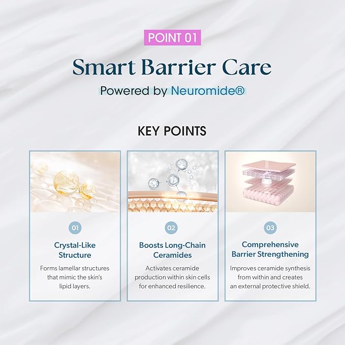 Double Barrier Cream 80ml (2.71 Fl Oz) Korean Skin-Biome Science with Neuromide, Encourages Ceramide, Soothes Sensitive & Dry Skin, Strengthen and Repair Skin Barrier EWG verified
