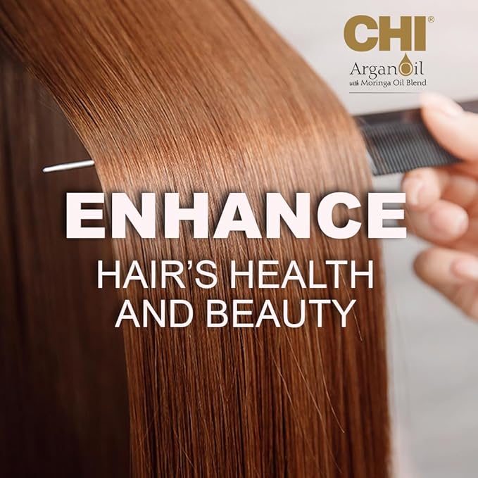 CHI Argan Oil Luxe Trio Kit with Shampoo, Conditioner and Moringa Oil (Set of 3), 11 fl. oz.