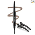 LAVONE Eyebrow Pencil - Makeup Waterproof Brow Pen with Triangular Tip, Dual-Sided Brow Brush, Precise, Fine Tip, Fills Eyebrows Creates Natural Looking Brow, with Hair Clips - Soft Brown