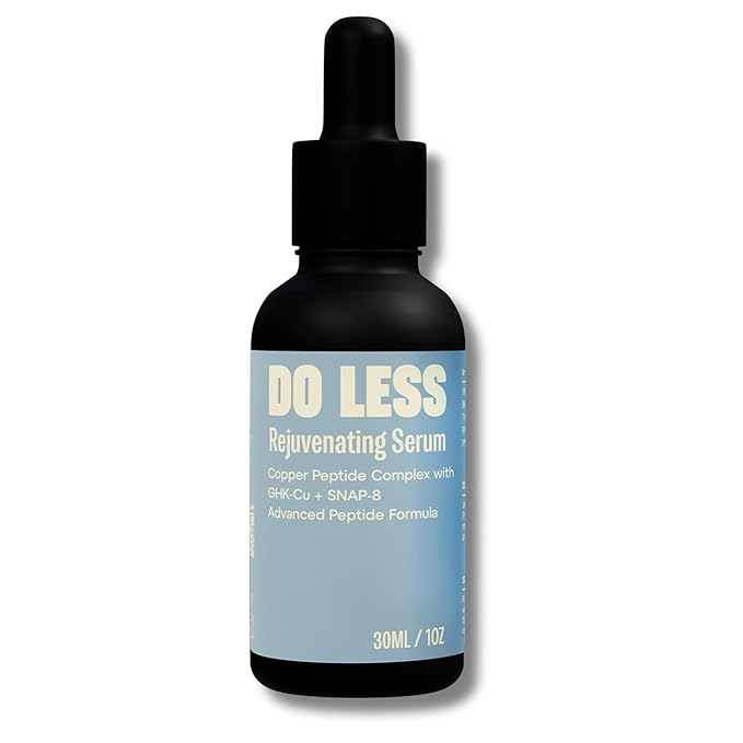 Do Less Rejuvenating Serum for Face, Lightweight Peptide Serum for Smooth, Firm Skin with GHK-Cu Copper Peptides & SNAP-8, 30ml / 1oz