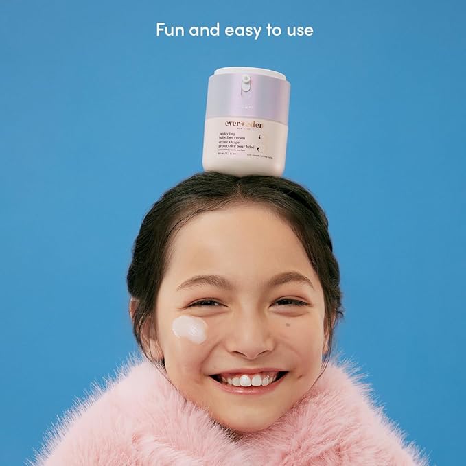 Evereden Protecting Baby Face Cream 1.7 fl.oz.: No.3 Rich Baby Cream - Infant Face Moisturizer - Ultra-Dry Skin - Cold, Dry Climates - Squalane & Ceramide - Clean Vegan Ingredients - Fragrance-Free
