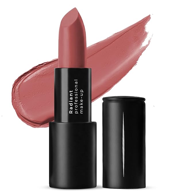 Radiant Professional Matte Lipstick for Women – Long Lasting Lipstick with Vitamin E, Hyaluronic Acid & UV Protection (UVA/UVB) – Advanced Care & Ultra Moisturizing Lip Stick – 203 NUDE