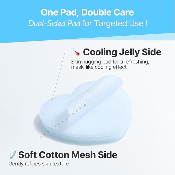 Coconut Cool Calming Toner Pads | Menthol-Free Cooling, Exfoliating & Soothing with Centella, Tea Tree & PHA | Dual-Texture 60 Pads | for All Skin Types | Korean Skin Care