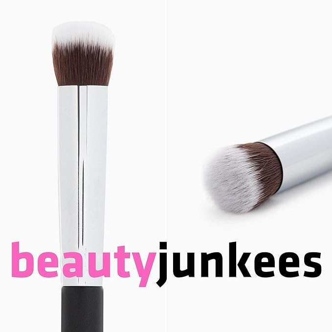 Mineral Powder Eyeshadow Makeup Brush – Small Mini Round Top Kabuki, Synthetic Dome Smudge Eye Shadow Brushes for Blending Smoky Eye, Setting Concealer Liquid Cream Cosmetics, Cruelty Free