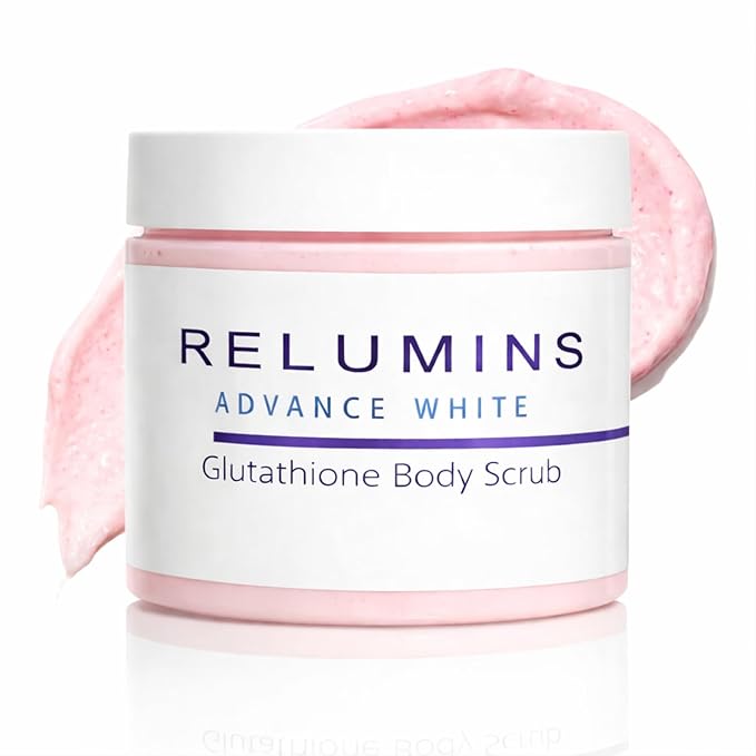 Relumins Premium Summer Body Scrub with Glutathione, Rosehip & Sea Salt – Hydrating Exfoliating Scrub for Smooth, Radiant Skin Routine – Glowing Summer Skin with Gentle Moisturizing Formula – 400ml